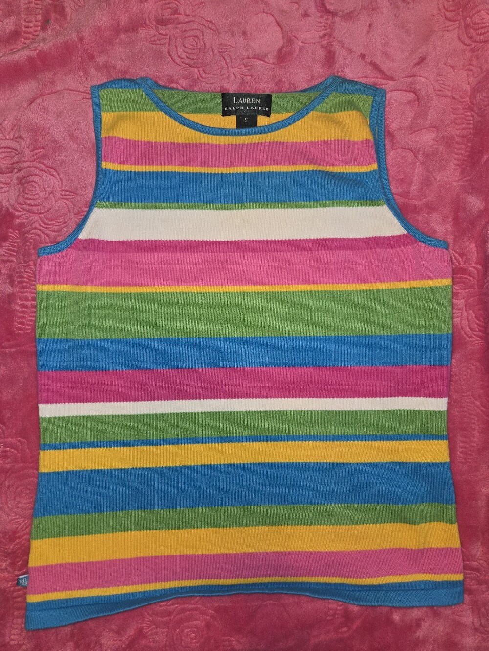 Ralph Lauren Bright Multicolor Striped Tank in Pink, Blue, Yellow